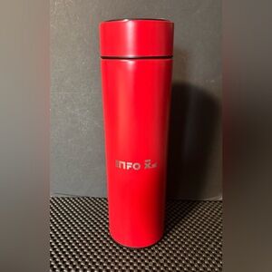 Red Digital Thermos Bottle  + Built-in Strainer